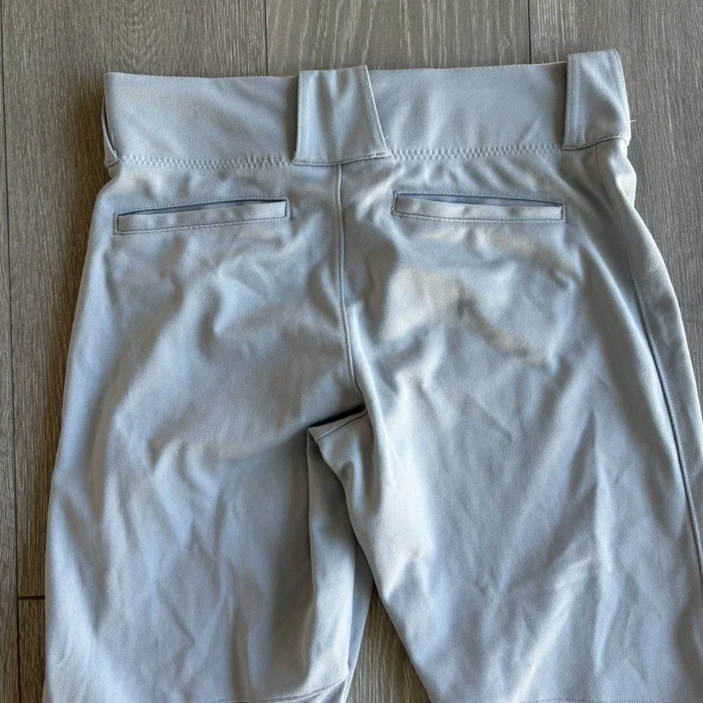Nike Boys Light Gray Swoosh Logo Performance Vapor Select Baseball Pants Size XL